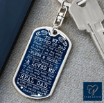 Fathers Day Keychain, Gift For Stepped Up Dad From Daughter Son, Thank You For Being A Father To Me Keychain
