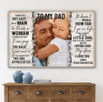 Personalized Fathers Day Canvas, Gift For Dad From Daughter Son, You Are Appreciated Canvas