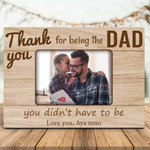 Personalized Fathers Day Canvas, Gift For Dad From Daughter Son, Thank You for Being the Dad Canvas