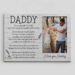 Personalized Fathers Day Canvas, Gift For Dad From Daughter Son, Father’s Day Poem From Daughter Canvas