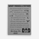 Personalized Fathers Day Canvas, Gift For Dad From Daughter Son, What Makes A Father Poem Canvas