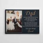 Personalized Fathers Day Canvas, Gift For Dad From Daughter Son, My Walk With Dad Poem Canvas