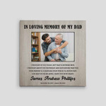 Personalized Fathers Day Canvas, Gift For Dad From Daughter Son, In Loving Memory Of My Dad Canvas