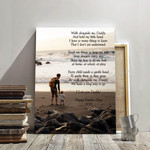 Personalized Fathers Day Canvas, Gift For Dad From Daughter Son, Walk Alongside Me Daddy Canvas