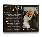 Personalized Fathers Day Canvas, Gift For Dad From Daughter Son, You Helped Me To Be Canvas