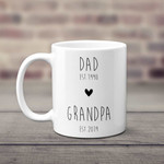 Personalized Fathers Day Mug, Gift For Dad From Daughter And Son, Dad and Grandpa Established Year Mug