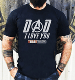 Fathers Day Tshirt, Gift For Dad From Daughter & Son, I Love You 3000 Tshirt