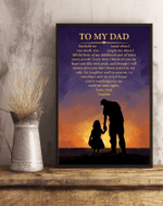 Fathers Day Canvas, Gift For Dad From Daughter Son, To My Dad Canvas