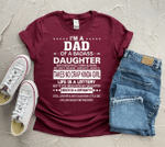 Fathers Day Tshirt, Gift For Dad From Daughter & Son, I'm A Dad Of A Badass Daughter, Dad Of A Girl Tshirt
