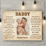 Personalized Fathers Day Canvas, Gift For Dad From Daughter Son, Hope You Know How Much I Love You Too Daddy Canvas