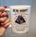 Personalized Fathers Day Mug, Gift For Dad From Daughter And Son, I Can’t Wait To Meet You Daddy Mug