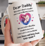 Fathers Day Mug, Gift For Dad From Daughter And Son, Father’s Day I Can’t Wait To Meet You Mug