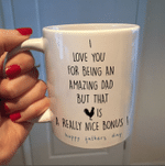 Fathers Day Mug, Gift For Dad From Daughter And Son, I Love You For Being An Amazing Dad Mug