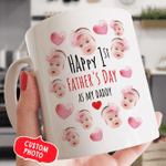 Personalized Fathers Day Mug, Gift For Dad From Daughter And Son, Baby’s Face 1st Father’s Day Mug