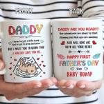 Fathers Day Mug, Gift For Dad From Daughter And Son, Just A Bump Mug