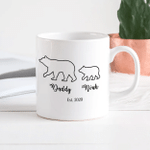 Personalised Fathers Day Mug, Gift For Dad From Daughter And Son, Daddy Bear Mug