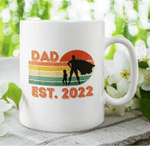 Fathers Day Mug, Gift For Dad From Daughter And Son, Dad Est. 2022 Mug