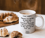 Personalized Fathers Day Mug, Gift For Step Dad From Daughter And Son, Thank You For Being My Step Dad Mug