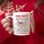 Fathers Day Mug, Gift For Dad From Daughter And Son, Next Father's Day I'll Be Cuddled Up With You Mug