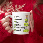 Fathers Day Mug, Gift For Dad From Daughter And Son, Farts Around The House Evacuating Rooms Mug