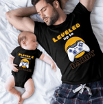 Leveled Up To Daddy T-shirt & Baby Onesie, Dad and Baby Matching Shirts, Father and Son/ Daughter, Father's Day Gift
