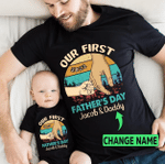 Our 1st Father's Day Hand in hand T-shirt & Baby Onesie, Dad and Baby Matching Shirts, Father and Son/ Daughter, Father's Day Gift