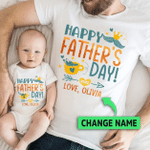 Happy Father' Day Cute T-shirt & Baby Onesie, Dad and Baby Matching Shirts, Father and Son/ Daughter, Father's Day Gift