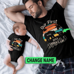 Our First Father's Day Bear T-shirt & Baby Onesie, Dad and Baby Matching Shirts, Father and Son/ Daughter, Father's Day Gift