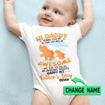 Hi Daddy You Are Awesome Elephant Baby Onesie, Dad and Baby Matching Shirts, Father and Son/ Daughter, Father's Day Gift