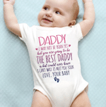 Daddy I May Not Be Born Yet Baby Onesie, Dad and Baby Matching Shirts, Father and Son/ Daughter, Father's Day Gift