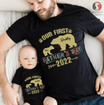 First Father's Day, Baby and Daddy Bear T-shirt & Baby Onesie, Dad and Baby Matching Shirts, Father and Son/ Daughter, Father's Day Gift
