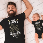 Daddy And Me - Our First Fathers Day T-shirt & Baby Onesie, Dad and Baby Matching Shirts, Father and Son/ Daughter, Father's Day Gift