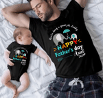 Elephant Happy First Fathers Day, Dad and Baby Matching Shirts, Father and Son/ Daughter, Father's Day Gift