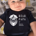 Papa Bear Is A Police Officer Baby Onesie, Dad and Baby Matching Shirts, Father and Son/ Daughter, Father's Day Gift