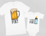 Pint Half Pint Father Son, Dad and Baby Matching Shirts, Father and Son/ Daughter, Father's Day Gift