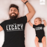 The Legend, The Legacy, Father Son, Dad and Baby Matching Shirts, Father and Son/ Daughter, Father's Day Gift