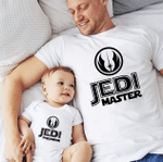 Jedi Master Jedi Padawan, Dad and Baby Matching Shirts, Father and Son/ Daughter, Father's Day Gift