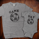 Game Day Soccer Matching Shirt, Dad and Baby Matching Shirts, Father and Son/ Daughter, Father's Day Gift
