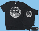 Astronaut and Moon Shirt, Dad and Baby Matching Shirts, Father and Son/ Daughter, Father's Day Gift