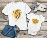 Lion & Baby Lion Cub Matching Shirts, Dad and Baby Matching Shirts, Father and Son/ Daughter, Father's Day Gift