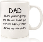 Dad Thank You For Giving Me Life Funny Coffee Mug, Fathers Day Mug, Gift For Father From Daughter And Son