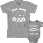 Reel & Cutest Catch Bodysuit Matching Set, Dad and Baby Matching Shirts, Father and Son/ Daughter, Father's Day Gift