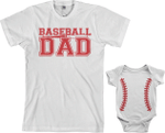 Baseball Dad And Baseball Matching Set, Dad and Baby Matching Shirts, Father and Son/ Daughter, Father's Day Gift
