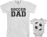 Soccer Dad And Soccer Ball Matching Set, Dad and Baby Matching Shirts, Father and Son/ Daughter, Father's Day Gift