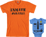 Police Officer And Inmate Matching Set, Dad and Baby Matching Shirts, Father and Son/ Daughter, Father's Day Gift
