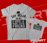 Say Hello To My Little Friend Matching Set, Dad and Baby Matching Shirts, Father and Son/ Daughter, Father's Day Gift