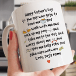 Happy Father’s Day from the Dog Funny Coffee Mug, Fathers Day Mug, Gift For Dog Dad From Daughter Son