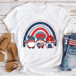 4th of July Rainbow Gnome Tee, Fourth Of July, Independence Day Tshirt