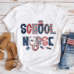 Happy 4th of July School Nurse Tee, Fourth Of July, Independence Day Tshirt