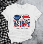 Personalized Patriotic Doodle 4th Of July Mimi And Grandkids Tee, Fourth Of July, Independence Day Tshirt